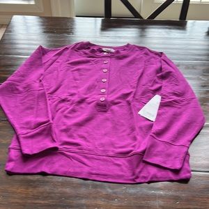 Athleta balance Henley magenta new size medium